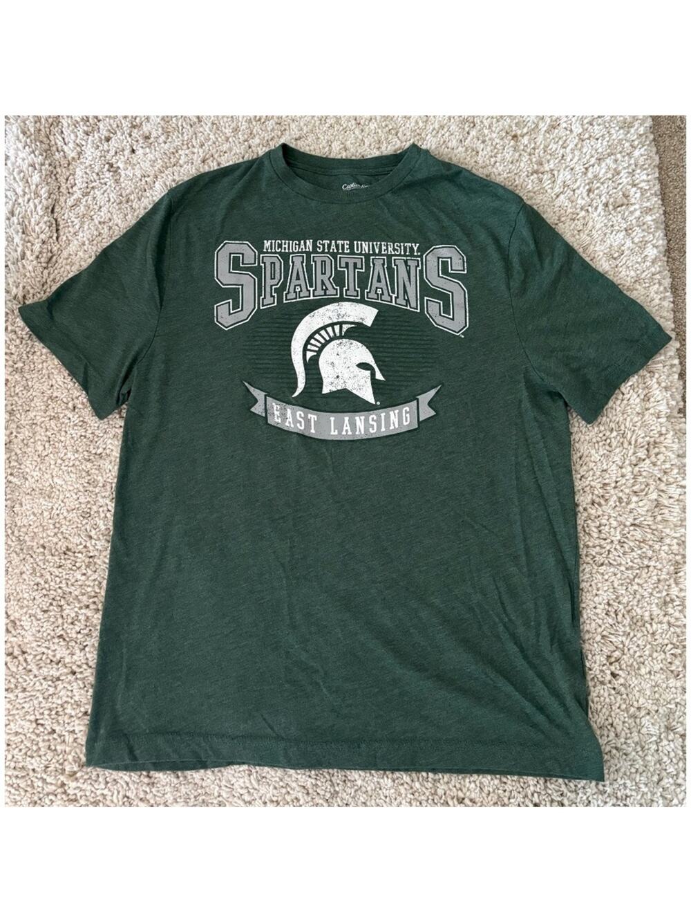 Captivating Michigan State University Green T-Shirt Large